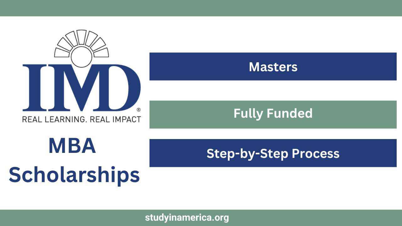 IMD MBA Scholarships 2025 (Application Process)